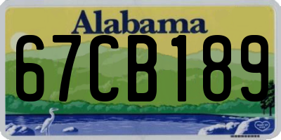 AL license plate 67CB189