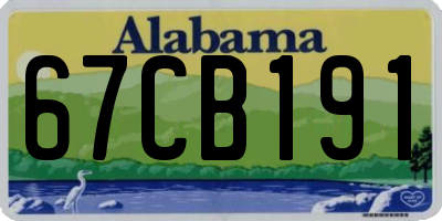 AL license plate 67CB191