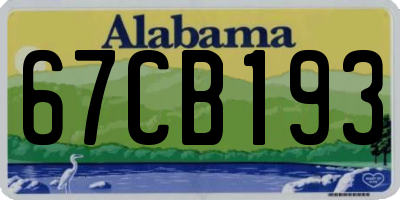 AL license plate 67CB193