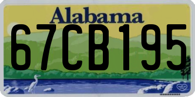 AL license plate 67CB195