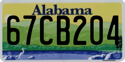 AL license plate 67CB204