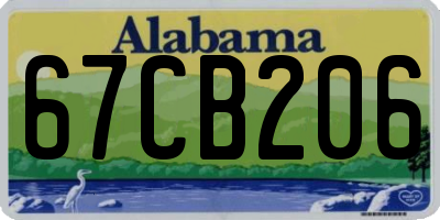 AL license plate 67CB206