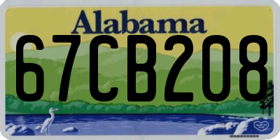 AL license plate 67CB208