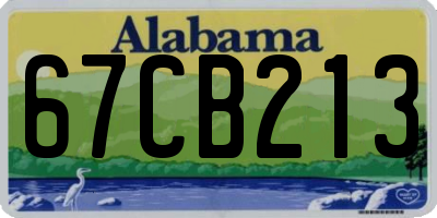 AL license plate 67CB213