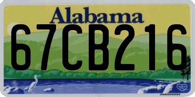 AL license plate 67CB216