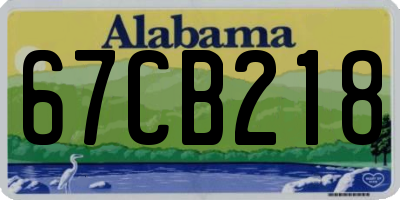 AL license plate 67CB218