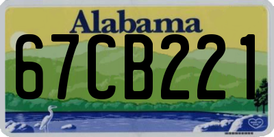 AL license plate 67CB221
