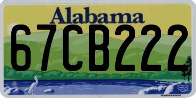 AL license plate 67CB222
