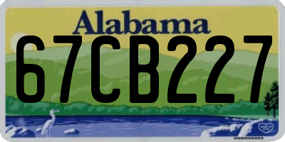 AL license plate 67CB227