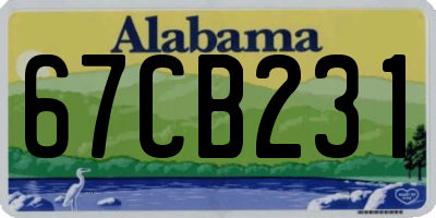 AL license plate 67CB231