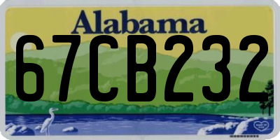 AL license plate 67CB232