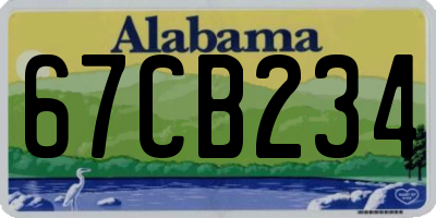 AL license plate 67CB234