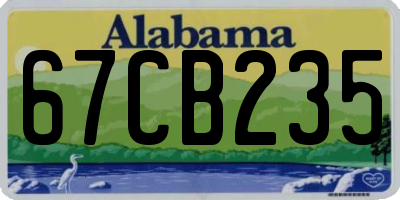 AL license plate 67CB235