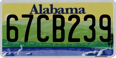 AL license plate 67CB239