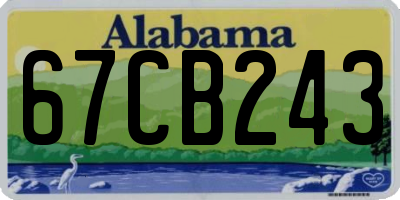 AL license plate 67CB243