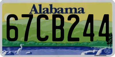 AL license plate 67CB244