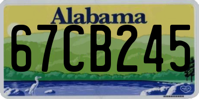 AL license plate 67CB245