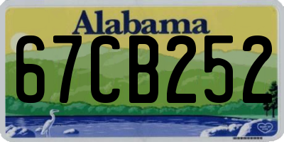 AL license plate 67CB252
