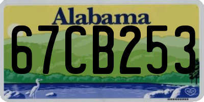 AL license plate 67CB253