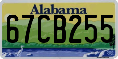 AL license plate 67CB255