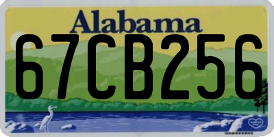 AL license plate 67CB256