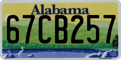 AL license plate 67CB257