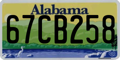 AL license plate 67CB258