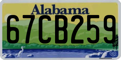 AL license plate 67CB259