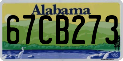 AL license plate 67CB273