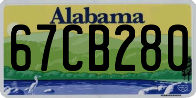 AL license plate 67CB280