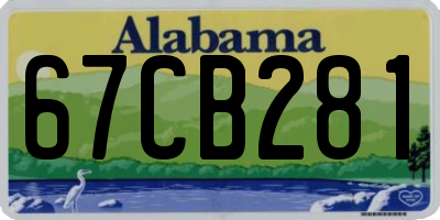 AL license plate 67CB281