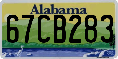 AL license plate 67CB283