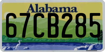 AL license plate 67CB285