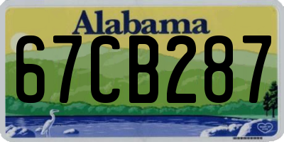 AL license plate 67CB287