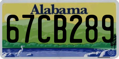 AL license plate 67CB289