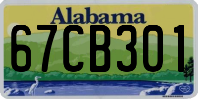 AL license plate 67CB301