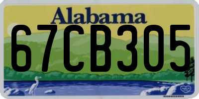 AL license plate 67CB305