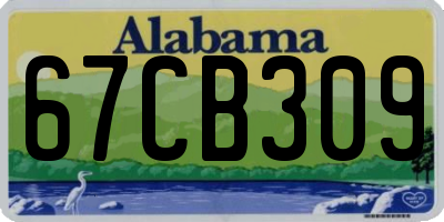 AL license plate 67CB309