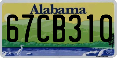 AL license plate 67CB310
