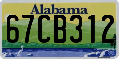 AL license plate 67CB312