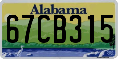 AL license plate 67CB315