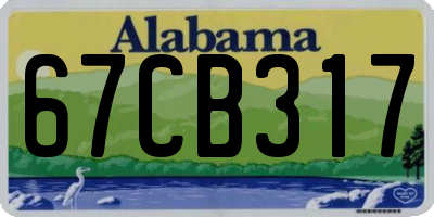AL license plate 67CB317