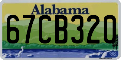 AL license plate 67CB320