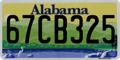 AL license plate 67CB325