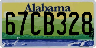 AL license plate 67CB328