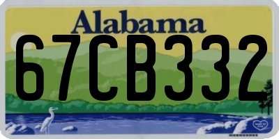 AL license plate 67CB332