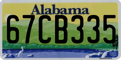 AL license plate 67CB335