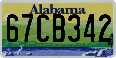 AL license plate 67CB342