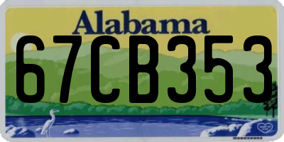 AL license plate 67CB353