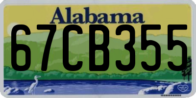 AL license plate 67CB355